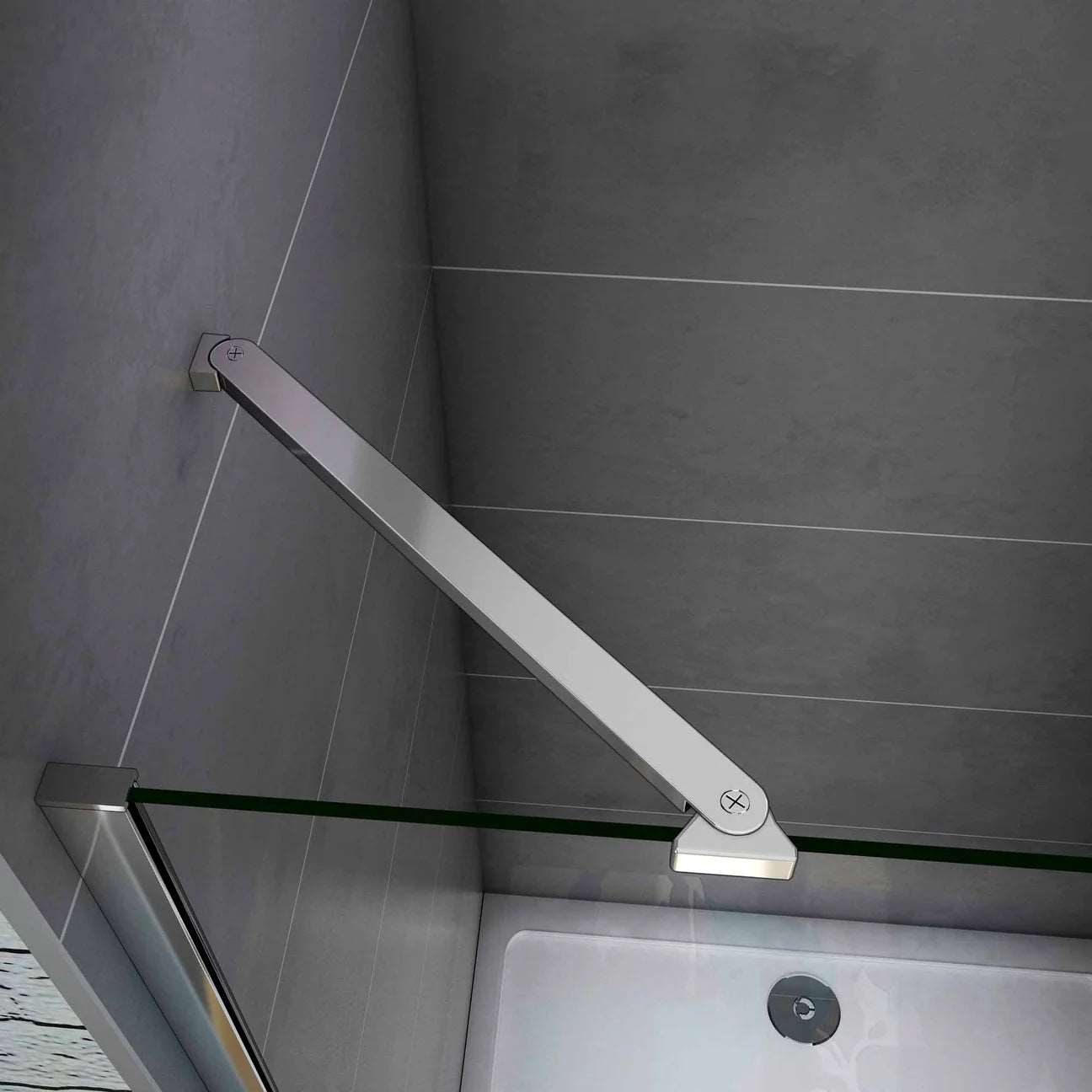 Čtvercový sprchový kout nano 80x80 90x90 100x100 120x120 cm s otočnými dveřmi a 6mm bezpečnostním sklem ESG | Chromová úprava, výška 195 cm, NANO povrch EasyClean | Sprchový box, sprchová kabina, sprchový roh s madlem | Nastavitelný, moderní, lehký úklid