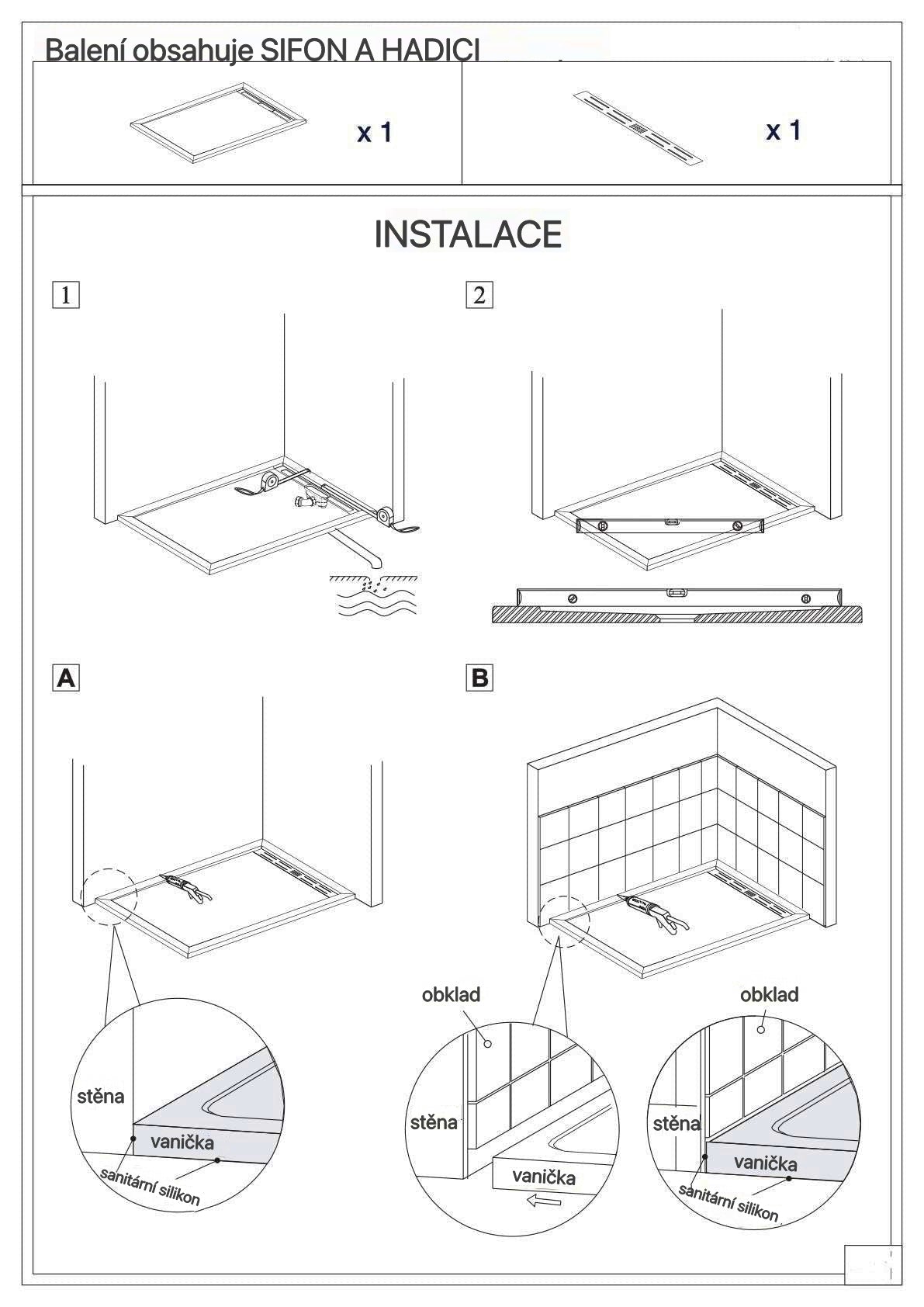 Protiskluzová bílá sprchová vanička AICA 80x80 cm z litého mramoru s imitací kamene – moderní, bezpečná a odolná vanička do sprchového koutu s antioxidačním povrchem a dárkovým sifonem.