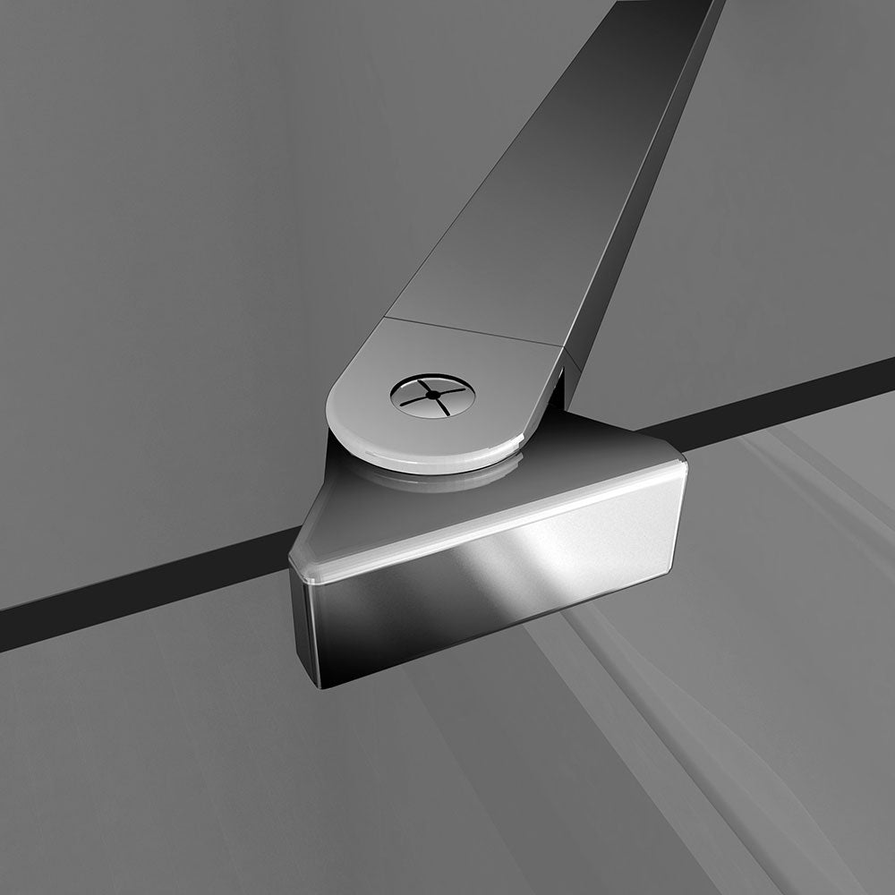 Jednokřídlé sprchové dveře do niky HK-2E | 6mm NANO bezpečnostní sklo EasyClean | Rozměry 70-120 cm × 195 cm | Univerzální montáž L/P | Chromový hliníkový profil | Vzpěra a madlo ze slitiny zinku | Vestavěné dveře do sprchového koutu