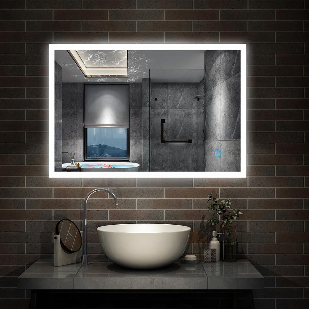 Moderní nástěnné LED zrcadlo AICA J150X do koupelny s vyhříváním a protizamlžovací funkcí - dostupné v rozměrech 50x70 cm, 60x50 cm, 80x60 cm, 90x70 cm, 100x60 cm a 120x70 cm. Toto elegantní koupelnové zrcadlo s bílým LED osvětlením (6000K) a hliníkovým rámem zabraňuje zamlžování díky integrované topné fólii. Voděodolné provedení IP67 vhodné do vlhkého prostředí, s úspornými LED diodami s životností 5000 hodin. Instalace vertikální i horizontální, ovládání jednoduchým dotykovým spínačem. Luxusní design s HD
