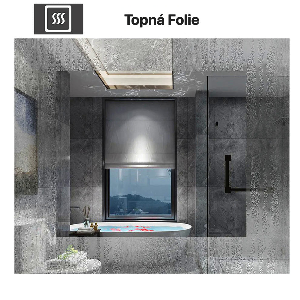 Vyhřívané LED zrcadlo AICA J26XXV do koupelny s protizamlžovací funkcí a energeticky úsporným osvětlením. Moderní designové zrcadlo s vyhříváním zabraňujícím zamlžení, vybavené jasnými LED pásky s barevnou teplotou 6000K (studená bílá), které poskytují perfektní osvětlení pro líčení nebo holení. Odolné zrcadlo s hliníkovým rámem a bezpečnostním sklem, vhodné do vlhkého prostředí koupelen. Zadní topná fólie efektivně eliminuje zamlžování i při horké sprše, zatímco voděodolné LED osvětlení IP67 zajišťuje dlou