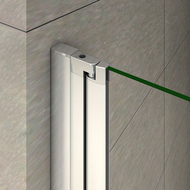 Elegantní jednokřídlé sprchové dveře vestavěné do niky 70-100 cm | Ultračiré 6mm bezpečnostní NANO sklo s EasyClean úpravou proti vodnímu kameni | Univerzální levá/pravá montáž | Profesionální sprchový kout s leštěným hliníkovým profilem v chromu | Odolné magnetické těsnění proti úniku vody | Moderní design s ergonomickým madlem z hliníku a ABS plastu | Ideální řešení pro malé koupelny a sprchové kouty | Výška 195 cm | Dodáváno včetně instalačního příslušenství