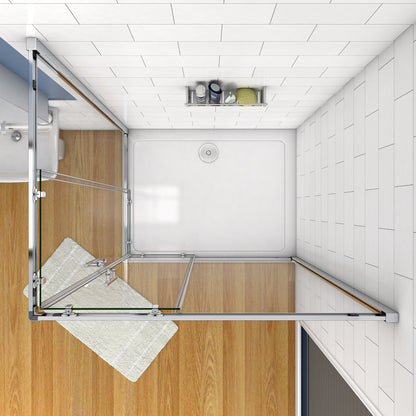 AICA Sprchový kout obdélníkový s posuvnými dveřmi v chromu - 6mm bezpečnostní NANO sklo EasyClean, rozměry 70-120cm, výška 185cm, magnetické zavírání, leštěný hliníkový profil, 16 tichých koleček, moderní design, kvalitní sprchový box bez vaničky