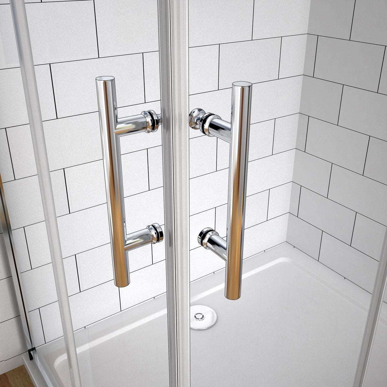 Čtvercový sprchový kout s posuvnými dveřmi z 6mm NANO skla – nastavitelný rozměr 70–120 cm, výška 185 cm, chromový hliníkový profil, magnetické zavírání, bezpečnostní ESG sklo, snadno čistitelný povrch, moderní design do malých i velkých koupelen
