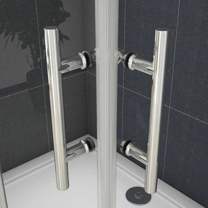 AICA Sprchový kout obdélníkový s posuvnými dveřmi – 6mm bezpečnostní NANO sklo EasyClean ESG, chromový profil, výška 195 cm, nastavitelné rozměry 70-120 cm, magnetické zavírání, 16 tichých koleček, moderní design do koupelny, kvalitní sprchový box bez vaničky