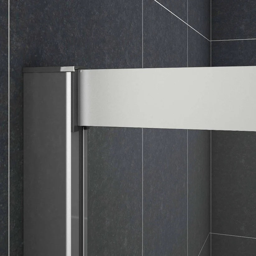 AICA Sprchový kout obdélníkový s posuvnými dveřmi – 6mm bezpečnostní NANO sklo EasyClean ESG, chromový profil, výška 195 cm, nastavitelné rozměry 70-120 cm, magnetické zavírání, 16 tichých koleček, moderní design do koupelny, kvalitní sprchový box bez vaničky