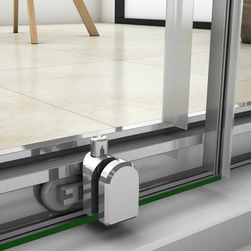 AICA Sprchový kout obdélníkový s posuvnými dveřmi – 6mm bezpečnostní NANO sklo EasyClean ESG, chromový profil, výška 195 cm, nastavitelné rozměry 70-120 cm, magnetické zavírání, 16 tichých koleček, moderní design do koupelny, kvalitní sprchový box bez vaničky