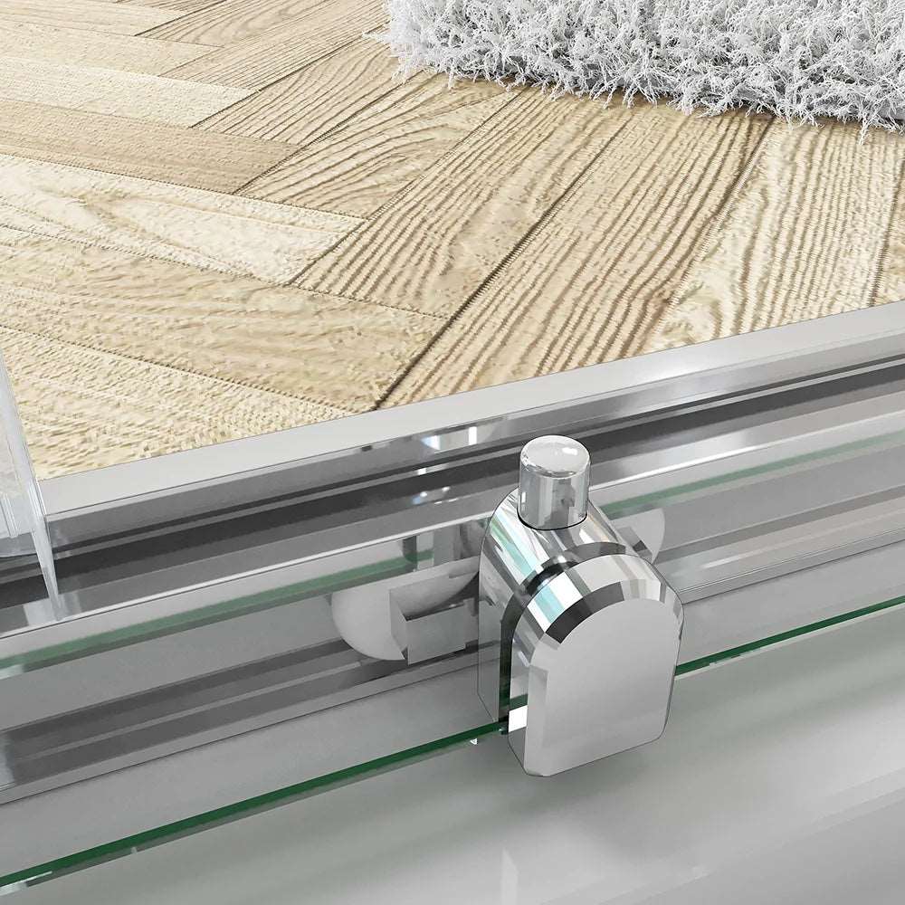 Čtvercový sprchový kout s posuvnými dveřmi z 6mm NANO skla - chromový design, rozměry 70x70 až 120x120 cm, moderní sprchový box s magnetickým zavíráním a tyčovým madlem. Bezpečnostní sklo EasyClean ESG, sprchový roh s posuvným mechanismem, kvalitní sprchové dveře s 16 kolečky pro hladký pohyb, univerzální montáž (levá/pravá).