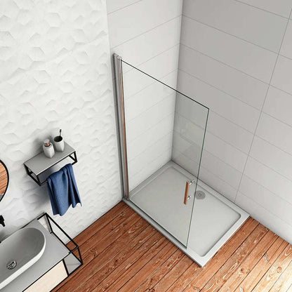 AICA Sprchový kout WALK IN A1E - moderní jednokřídlá sprchová zástěna s 6mm NANO sklem EasyClean, chromový design, rozměry 66-96cm (nastavitelné), výška 195cm. Leštěný hliníkový profil, bezpečnostní ESG sklo, walk-in sprchový box bez vaničky. Koupelnový nábytek a doplňky