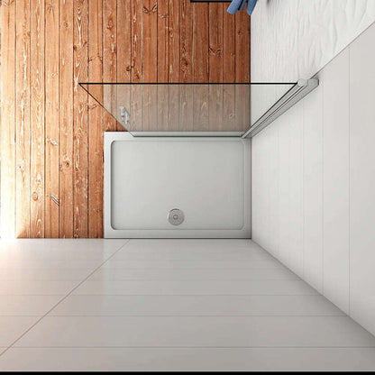 AICA Sprchový kout WALK IN A1E - moderní jednokřídlá sprchová zástěna s 6mm NANO sklem EasyClean, chromový design, rozměry 66-96cm (nastavitelné), výška 195cm. Leštěný hliníkový profil, bezpečnostní ESG sklo, walk-in sprchový box bez vaničky. Koupelnový nábytek a doplňky