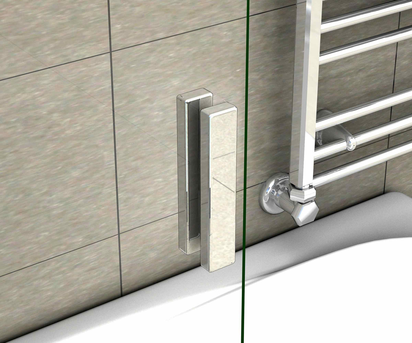 AICA vanová zástěna posuvná AQ2-90 - moderní 2-dílná sprchová stěna z čirého 6mm bezpečnostního skla s chromovaným hliníkovým profilem. Rozměry 90x140cm s univerzální montáží (levá/pravá), sklopná o 90° a kompletním těsněním. Ideální posuvná vanová zástěna sklo pro malé i velké koupelny. Kvalitní posuvný kryt vany od AICA s nastavitelným rozsahem.