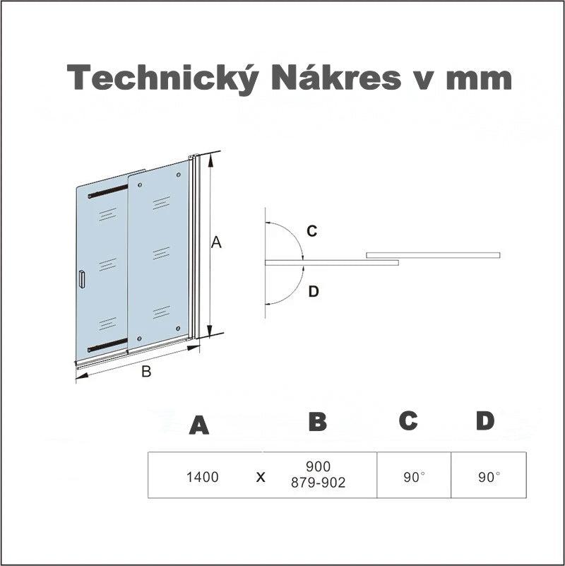 AICA vanová zástěna posuvná AQ2-90 - moderní 2-dílná sprchová stěna z čirého 6mm bezpečnostního skla s chromovaným hliníkovým profilem. Rozměry 90x140cm s univerzální montáží (levá/pravá), sklopná o 90° a kompletním těsněním. Ideální posuvná vanová zástěna sklo pro malé i velké koupelny. Kvalitní posuvný kryt vany od AICA s nastavitelným rozsahem.
