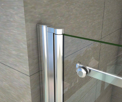 Vanová zástěna sklopná, posuvná, čiré 6mm bezpečnostní sklo.