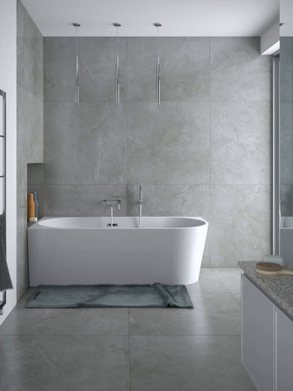 Volně stojící rohová vana 150x75 levý - bílá akrylátová vana do rohu s antibakteriální úpravou. Moderní levostranná rohová vana 150x75 cm s přepadem a chromovým click-clack sifonem. Kvalitní akrylátová vana s nastavitelnýma nohama, tepelnou izolací a odolností proti UV záření. Prostorná vana 210 litrů (150x75x58 cm) s příjemným povrchem pro pokožku. Doprava zdarma