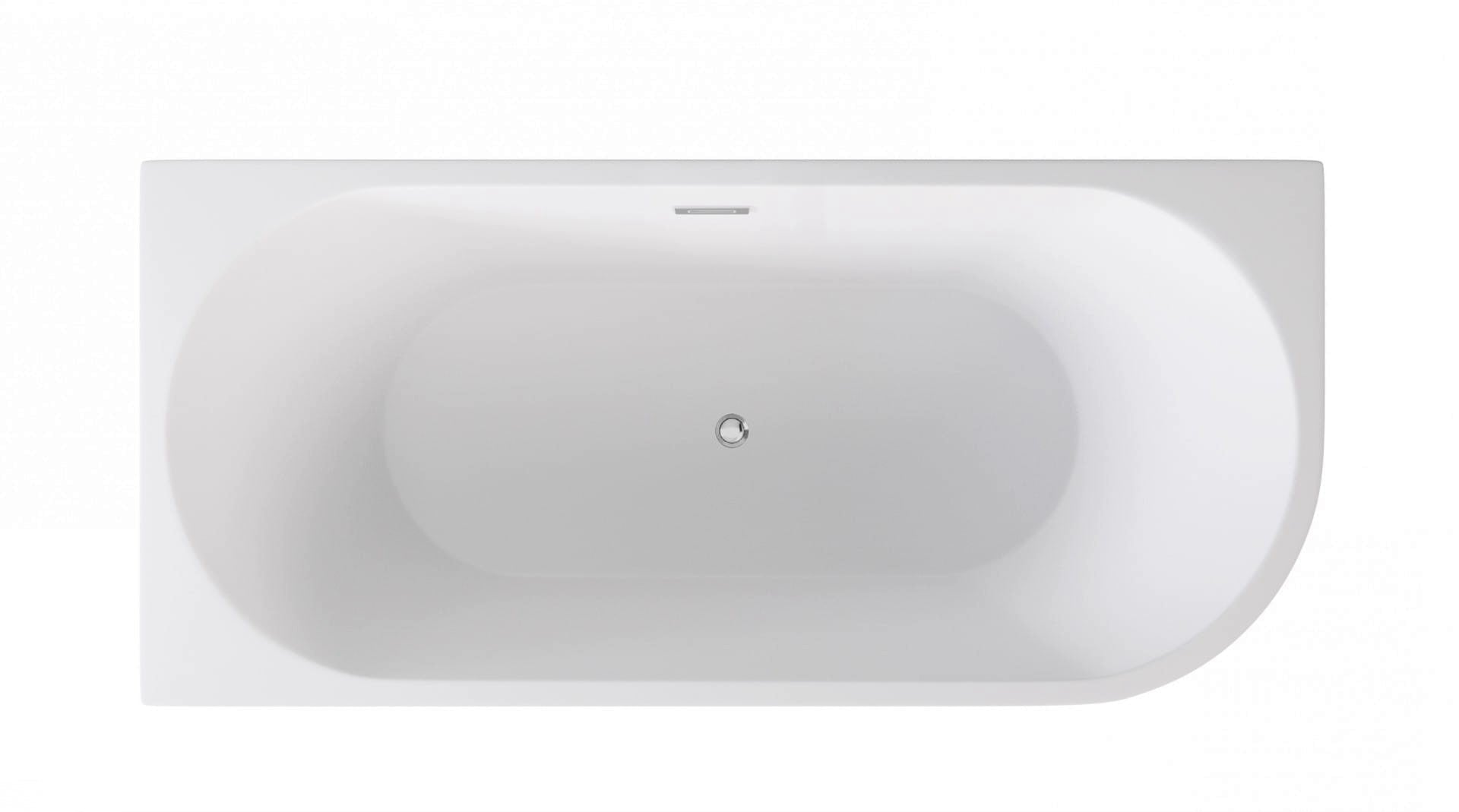 Volně stojící rohová vana 170 cm - bílá akrylátová vana s antibakteriálním povrchem | Levá montáž | Tepelně-izolační rohová vana do koupelny | Odolná vůči UV záření a skvrnám | Nízkopórovitý materiál s nízkou údržbou | Chromový sifon a seřizovací nohy | Záruka 5 let | Doprava zdarma | Kupte online na www.idealnikoupelny.cz