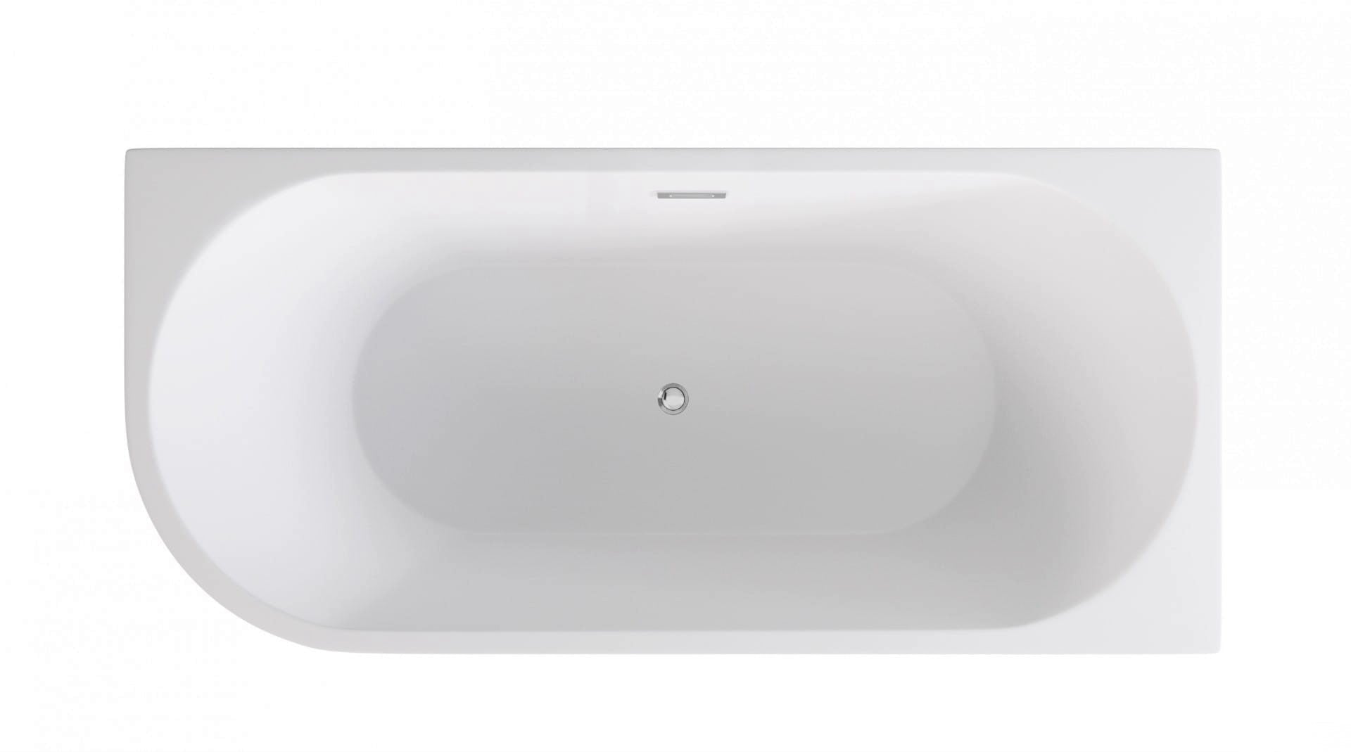 Volně stojící rohová vana 170 cm - bílá akrylátová vana s antibakteriálním povrchem | Pravá montáž | Tepelná izolace | Chromový sifon | Přepadový otvor | Nenáročná údržba | Záruka 5 let | Doprava zdarma | Kupte online na www.idealnikoupelny.cz