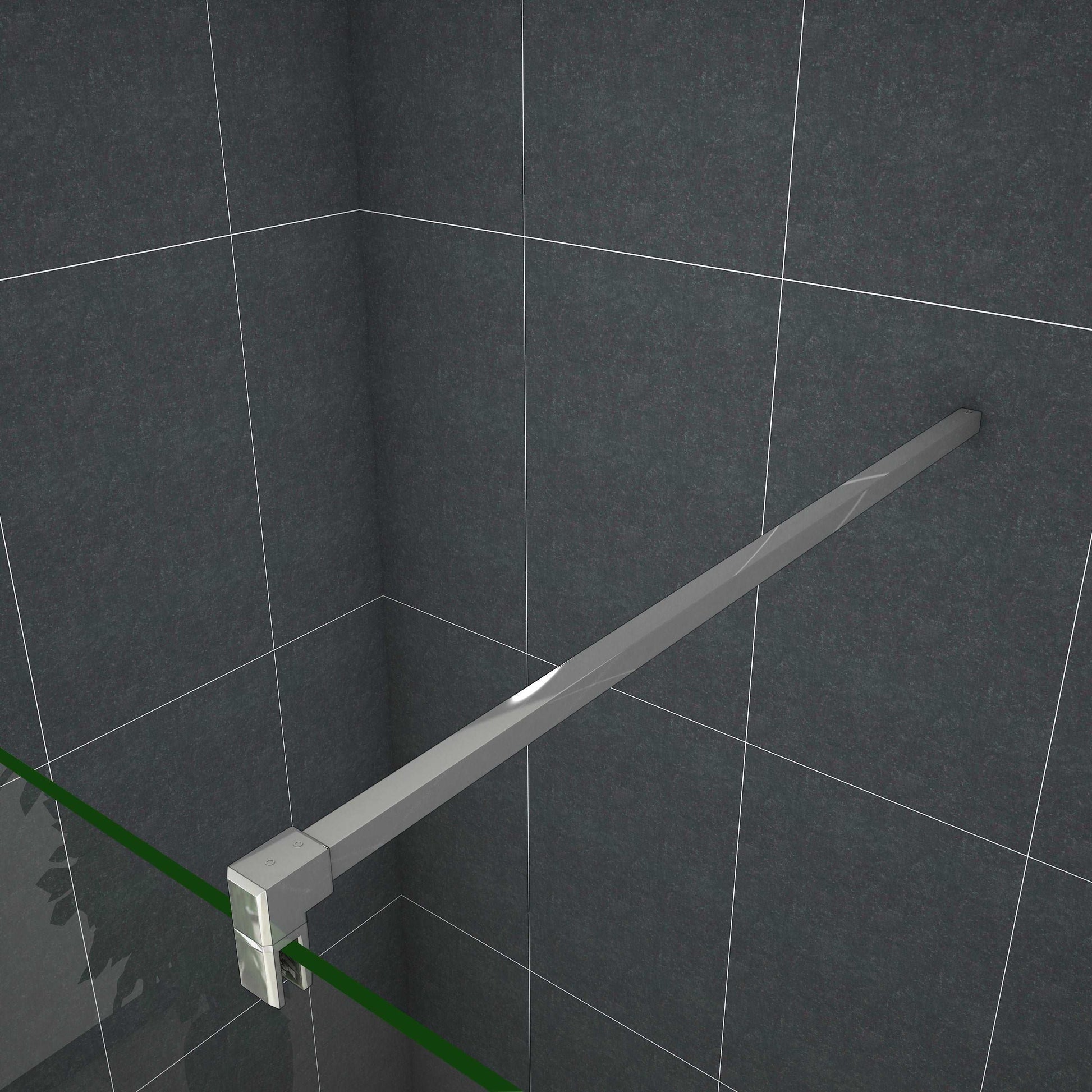 Skleněná sprchová zástěna chrom | Walk-In sprchový kout s 8mm bezpečnostním NANO sklem EasyClean | Otočný panel 30cm | Chromové profily a vzpěry | Rozměry 50-160cm | Výška 200cm | Moderní design koupelny | Snadná instalace | Česká dodávka | Odolná proti korozi | Čiré sklo ESG | Univerzální montáž (levá/pravá)