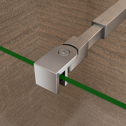 AICA Sprchový kout WALK IN s 8mm NANO čirým sklem - chromová sprchová zástěna s nastavitelnou teleskopickou vzpěrou (73-120cm). Bezpečnostní sklo EasyClean, výška 200cm, rozměry 30-160cm. Univerzální montáž (levá/pravá) pro malé i velké koupelny.