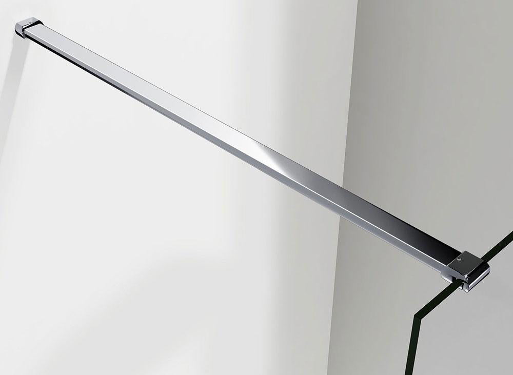 AICA Sprchový kout WALK IN – sprchová zástěna s 8mm NANO sklem, chromová vzpěra 90cm. Nastavitelná šířka 50-160cm, výška 200cm. Bezpečnostní sklo EasyClean, odolný leštěný hliník, univerzální montáž (levá/pravá). Moderní design, minimalistický walk-in sprchový kout bez vaničky. Česká dodávka, rychlá instalace.