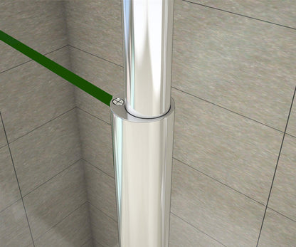 AICA Sprchový kout WALK IN - moderní walk in sprchový kout s chromovou stropní tyčí a 8mm NANO sklem. Bezrámová sprchová zástěna walk in pro velikosti 50-160cm, výška 200cm. Designový walk in sprchový kout s čirým bezpečnostním sklem a leštěným hliníkovým profilem.