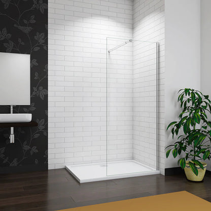Walk in sprchová zástěna s 8mm NANO sklem a chromovanými profily – moderní bezrámový sprchový kout s čirým bezpečnostním sklem. Nastavitelná šířka 30–160 cm, výška 200 cm, snadná montáž (levá/pravá). Ideální do minimalistických a luxusních koupelen.
