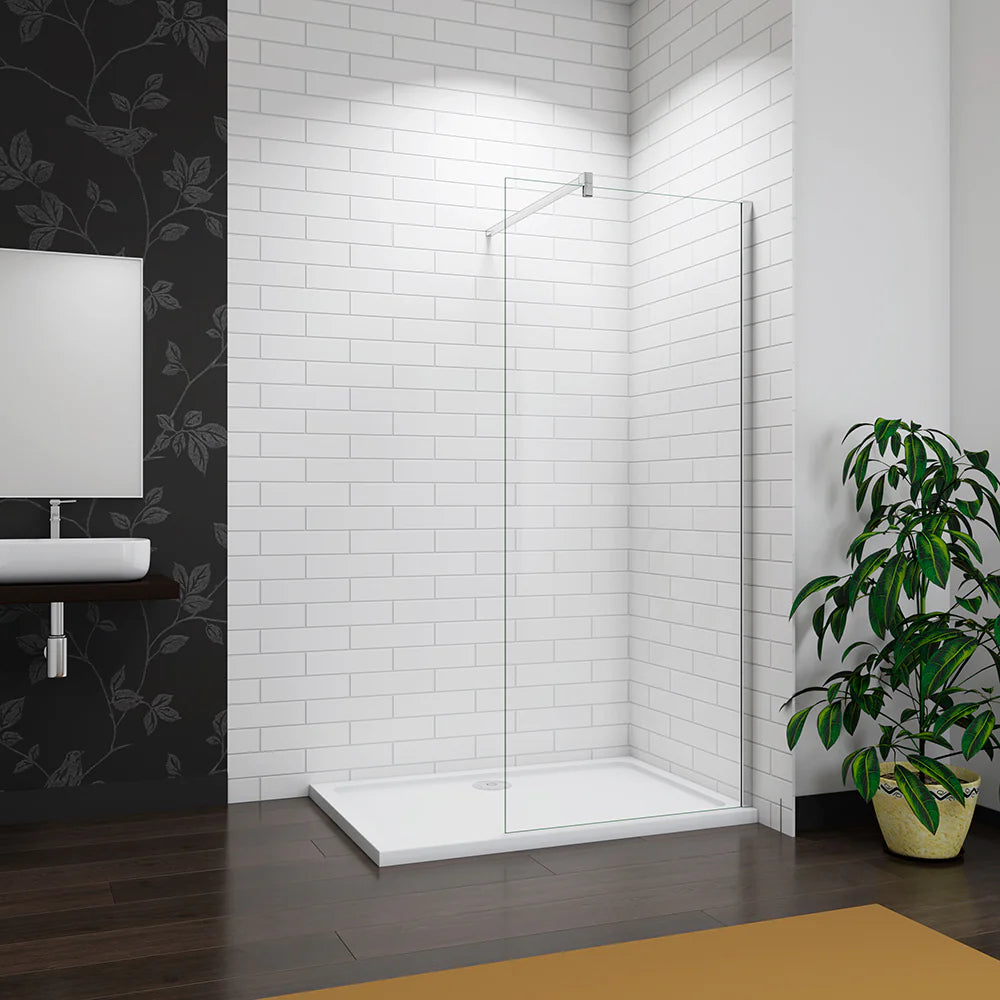 Walk in sprchová zástěna s 8mm NANO sklem a chromovanými profily – moderní bezrámový sprchový kout s čirým bezpečnostním sklem. Nastavitelná šířka 30–160 cm, výška 200 cm, snadná montáž (levá/pravá). Ideální do minimalistických a luxusních koupelen.