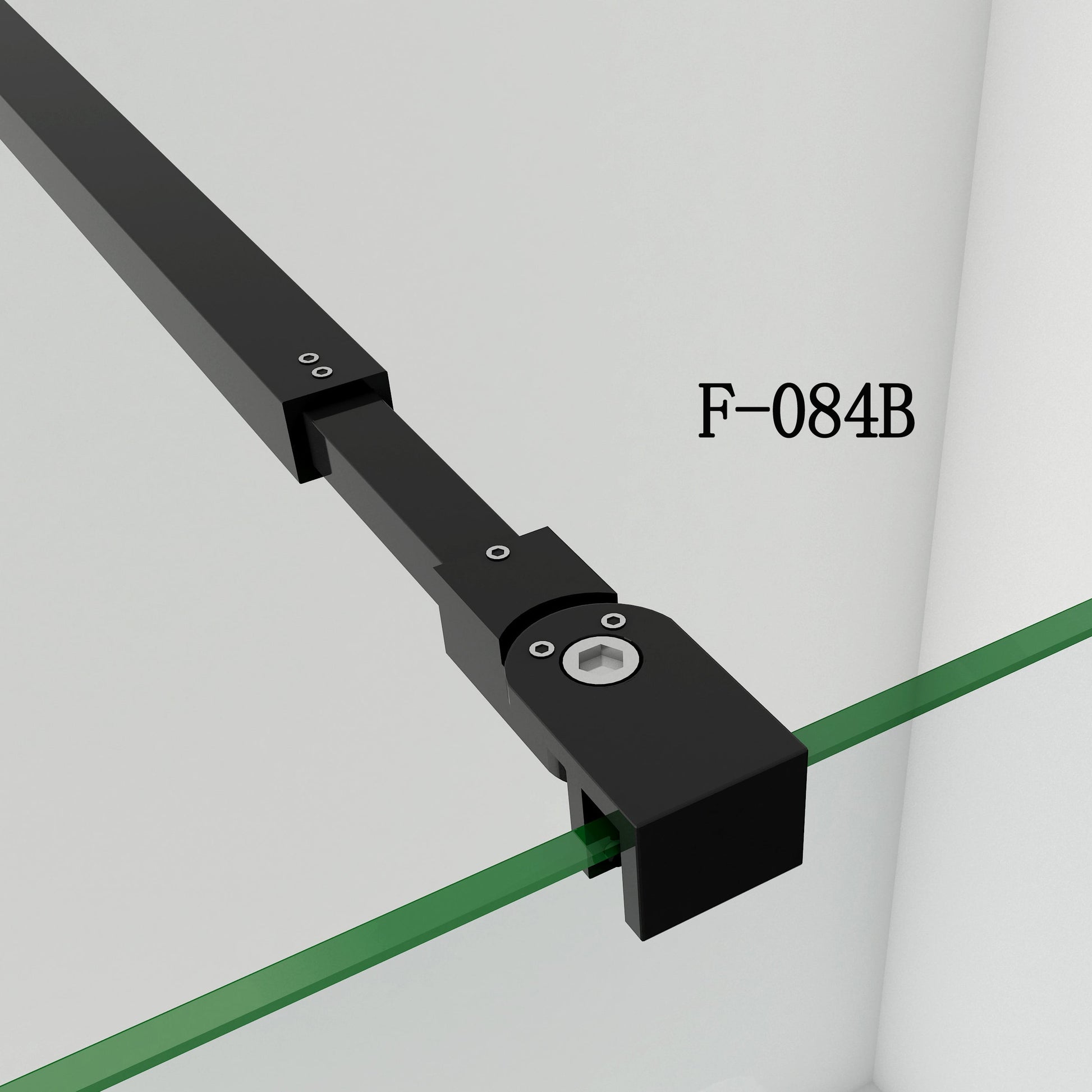 AICA Walk in sprchový kout CLEAR10B - 10mm NANO čiré sklo s černou vzpěrou, bezrámová sprchová zástěna 30-160cm, výška 200cm, moderní průchozí sprchový box do koupelny, snadná údržba, česká dodávka