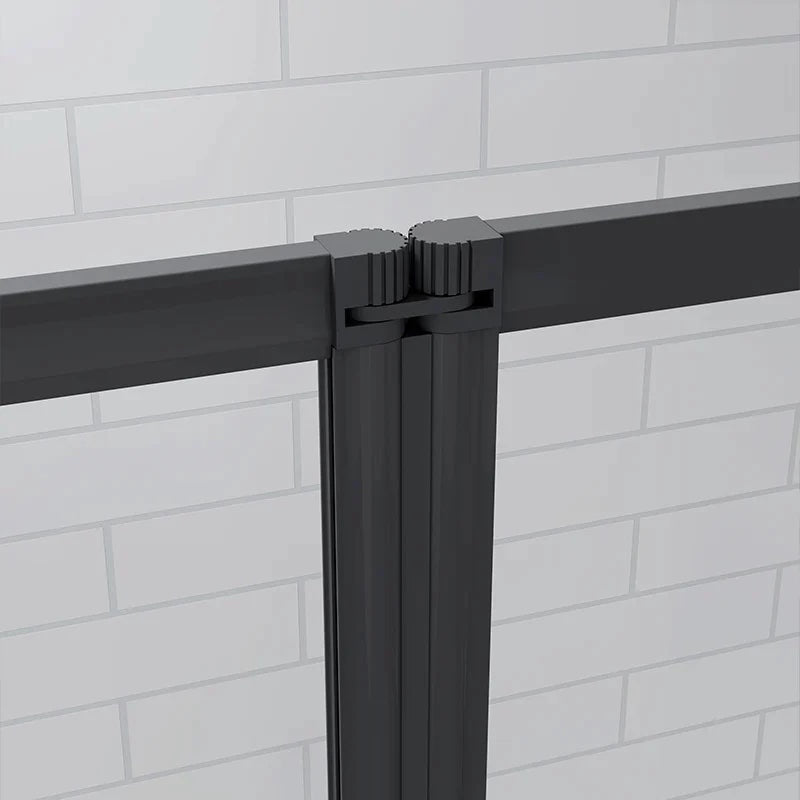 AICA Vanová zástěna skládací FFA-4B černá – 4-dílná sklopná zástěna do vany s 4mm NANO čirým sklem EasyClean, odolným hliníkovým profilem a univerzální levou/pravou montáží. Rozměry 90x140cm a 100x140cm. Moderní černá koupelnová zástěna s těsněním, bezpečnostním sklem a nastavitelným rozsahem.