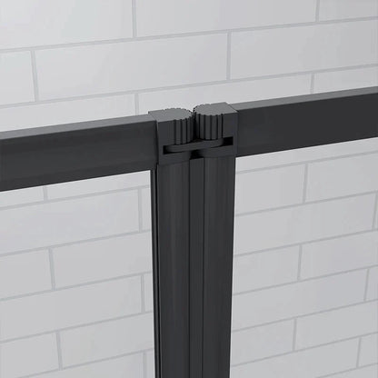 AICA Vanová zástěna skládací FFA-4B černá – 4-dílná sklopná zástěna do vany s 4mm NANO čirým sklem EasyClean, odolným hliníkovým profilem a univerzální levou/pravou montáží. Rozměry 90x140cm a 100x140cm. Moderní černá koupelnová zástěna s těsněním, bezpečnostním sklem a nastavitelným rozsahem.