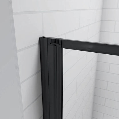 AICA Vanová zástěna skládací FFA-4B černá – 4-dílná sklopná zástěna do vany s 4mm NANO čirým sklem EasyClean, odolným hliníkovým profilem a univerzální levou/pravou montáží. Rozměry 90x140cm a 100x140cm. Moderní černá koupelnová zástěna s těsněním, bezpečnostním sklem a nastavitelným rozsahem.