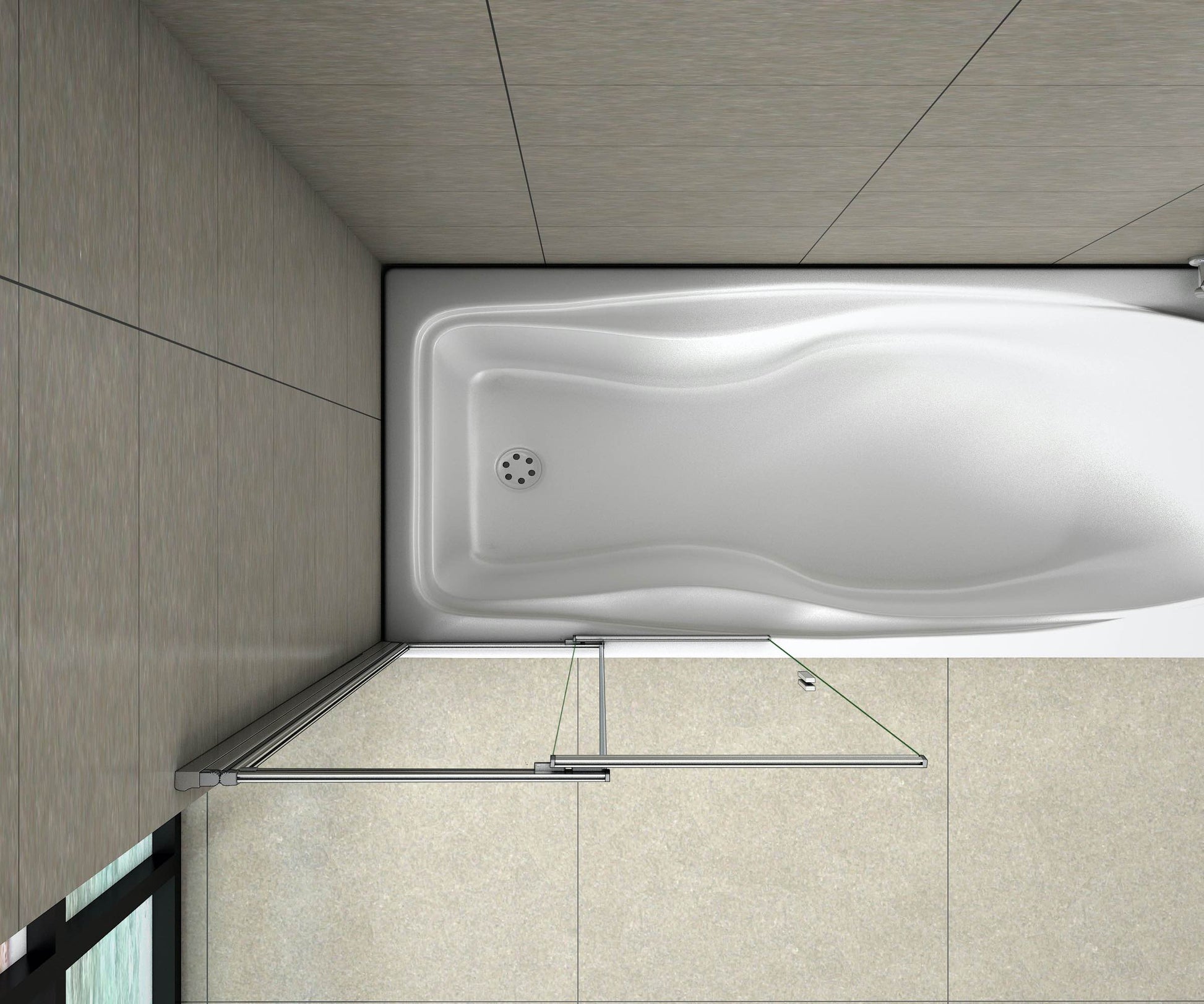 AICA vanová zástěna posuvná FQ2-80 s čirým bezpečnostním sklem 4mm | Chromový hliníkový profil | Rozměr 80x140cm | Otočná 90° dovnitř i ven | Univerzální montáž (vpravo/vlevo) | Moderní koupelnový doplněk | Voděodolné těsnění | Dodáváno s instalační lištou