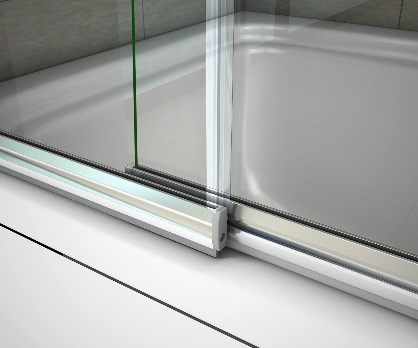 AICA vanová zástěna posuvná FQ2-80 s čirým bezpečnostním sklem 4mm | Chromový hliníkový profil | Rozměr 80x140cm | Otočná 90° dovnitř i ven | Univerzální montáž (vpravo/vlevo) | Moderní koupelnový doplněk | Voděodolné těsnění | Dodáváno s instalační lištou