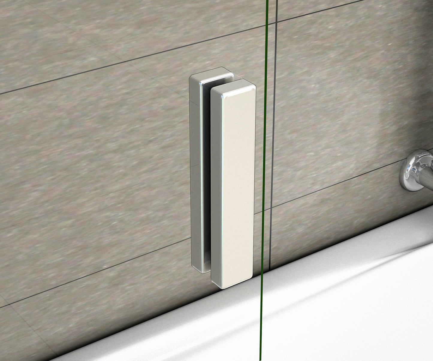 AICA vanová zástěna posuvná FQ2-80 s čirým bezpečnostním sklem 4mm | Chromový hliníkový profil | Rozměr 80x140cm | Otočná 90° dovnitř i ven | Univerzální montáž (vpravo/vlevo) | Moderní koupelnový doplněk | Voděodolné těsnění | Dodáváno s instalační lištou