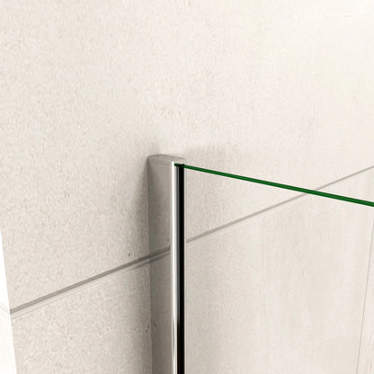 AICA Vanová zástěna otočná H2S-HB s poličkami a věšákem – nastavitelná 90-120cm, chrom, 6mm NANO bezpečnostní sklo EasyClean, výška 140cm, rohová montáž, moderní koupelnový design