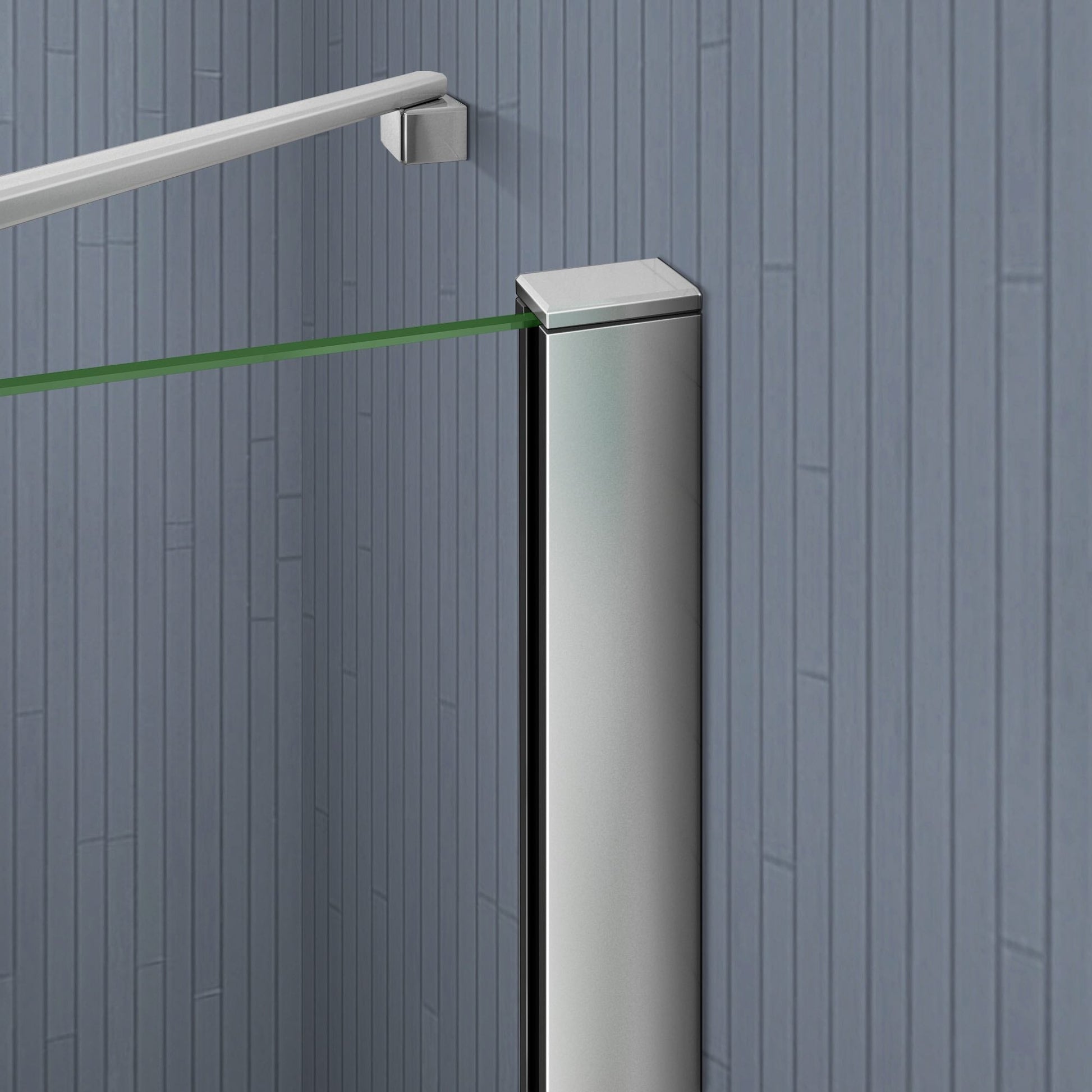 AICA Vanová zástěna skládací H3-10 - 3-dílná nano čirá skleněná zástěna 100x140 cm, chrom, 6mm bezpečnostní sklo EasyClean ESG, univerzální montáž (levá/pravá), sklopná konstrukce