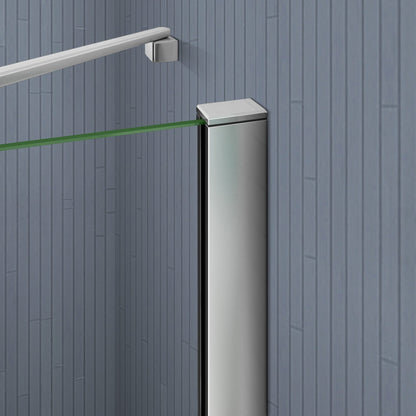 AICA Vanová zástěna skládací H3-10 - 3-dílná nano čirá skleněná zástěna 100x140 cm, chrom, 6mm bezpečnostní sklo EasyClean ESG, univerzální montáž (levá/pravá), sklopná konstrukce