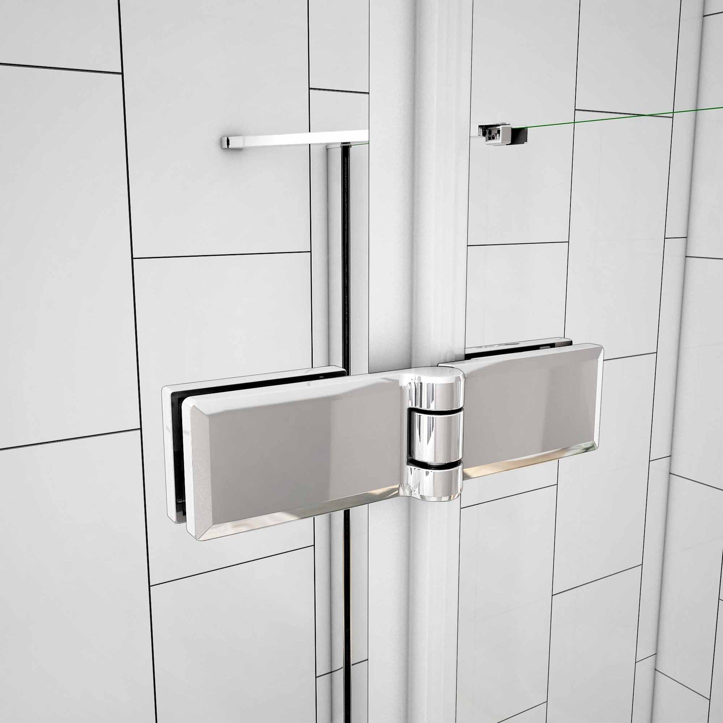 AICA Sprchový kout U tvar se zalamovacími dveřmi - 6mm bezpečnostní NANO sklo EasyClean, chromový profil. 2 boční panely (80/90 cm), výška 195 cm. Kvalitní sprchová kabina s magnetickým těsněním a odolným hliníkovým rámem. Perfektní řešení pro moderní koupelny