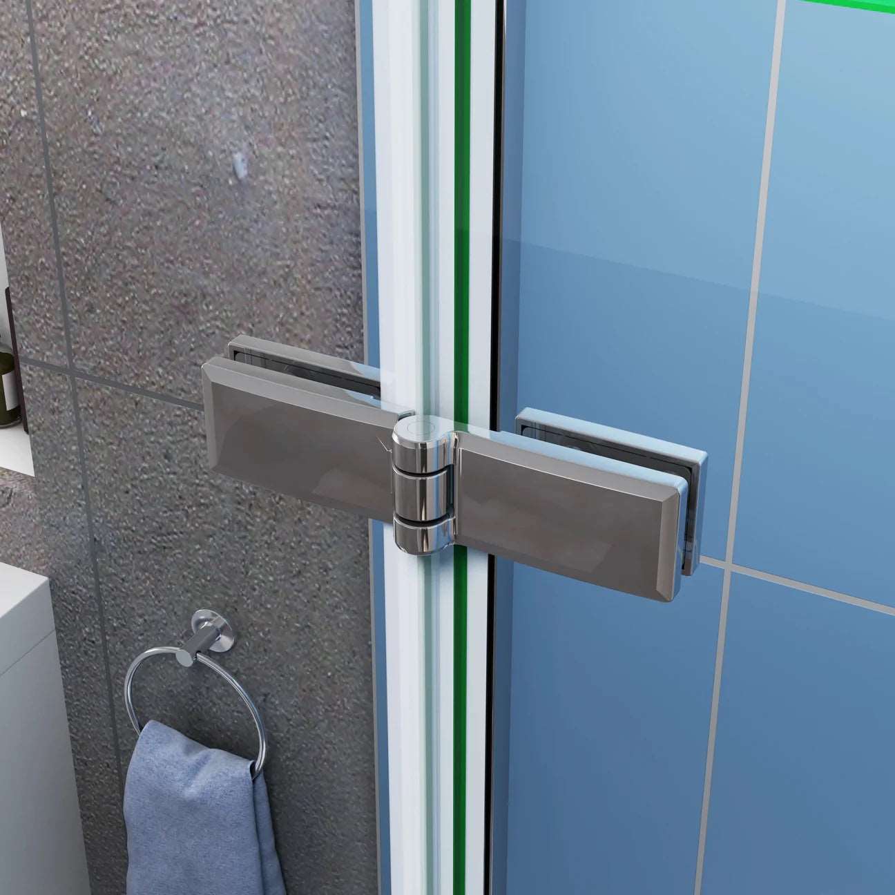 Čtvercový sprchový kout AICA s posuvnými dveřmi a boční stěnou z 6mm bezpečnostního NANO skla. Rozměry 70-90 cm, výška 195 cm. Moderní design s chromovanými profily, nerezovým madlem a stabilní vzpěrou. Ideální řešení pro moderní koupelny