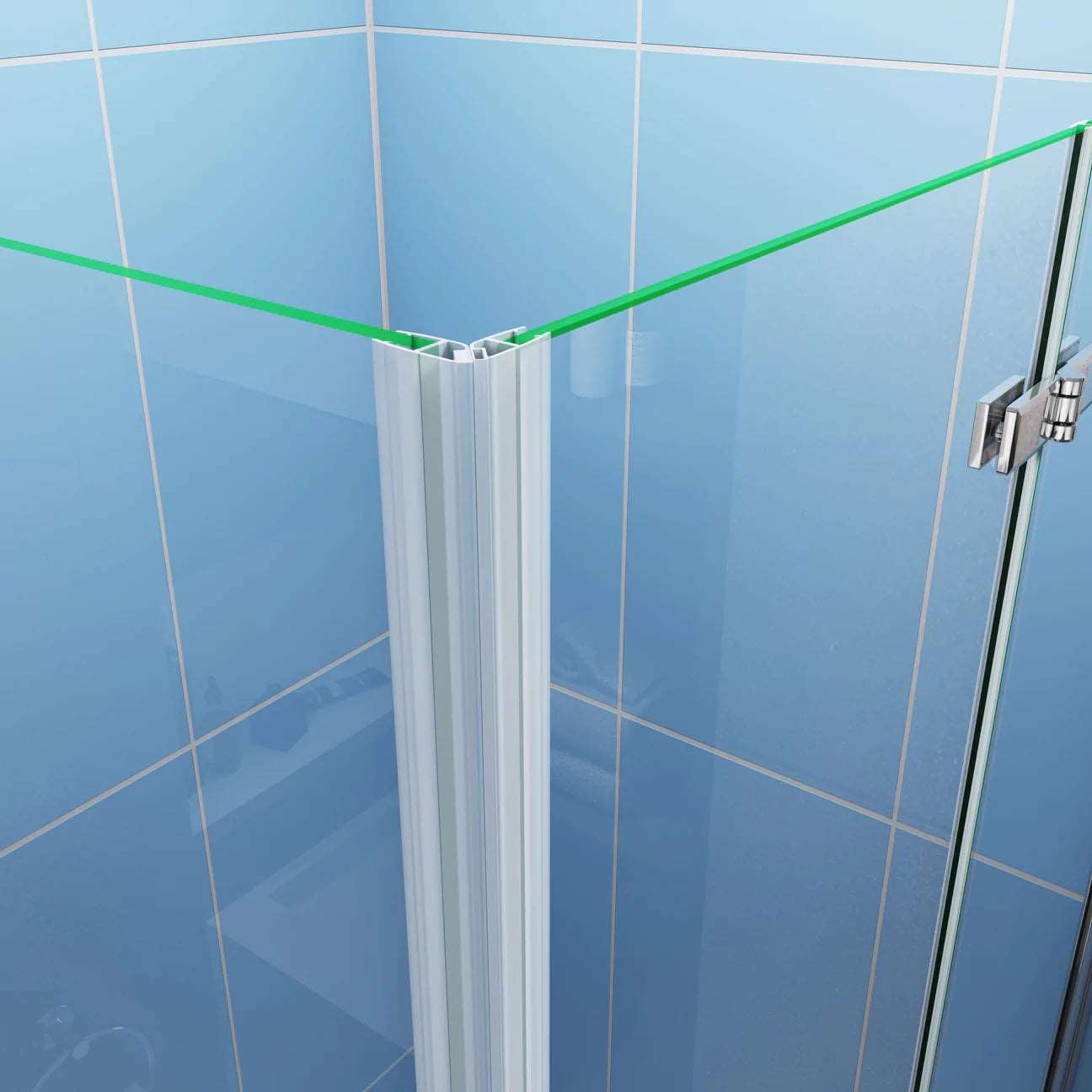 Čtvercový sprchový kout AICA s posuvnými dveřmi a boční stěnou z 6mm bezpečnostního NANO skla. Rozměry 70-90 cm, výška 195 cm. Moderní design s chromovanými profily, nerezovým madlem a stabilní vzpěrou. Ideální řešení pro moderní koupelny