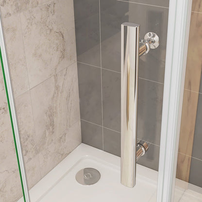 AICA Sprchový kout obdélníkový HPK-2E-WAP-R – zalamovací dveře, 6mm NANO sklo, chrom, výška 185cm (nastavitelný 70-120cm)