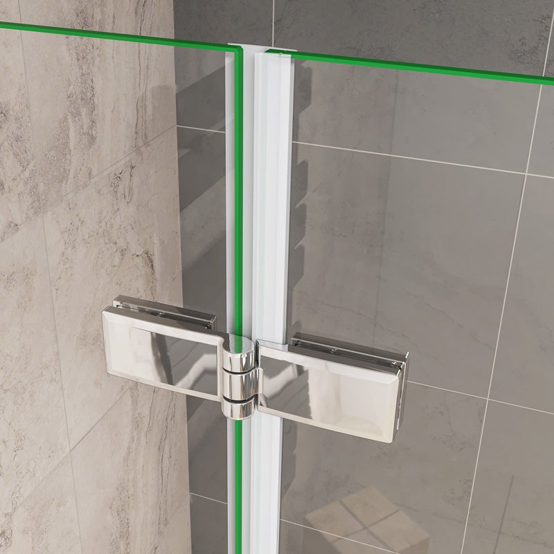 AICA Sprchový kout obdélníkový HPK-2E-WAP-R – zalamovací dveře, 6mm NANO sklo, chrom, výška 185cm (nastavitelný 70-120cm)