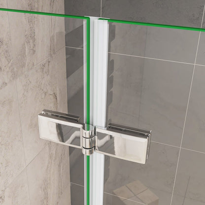 AICA Sprchový kout obdélníkový HPK-2E-WAP-R – zalamovací dveře, 6mm NANO sklo, chrom, výška 185cm (nastavitelný 70-120cm)