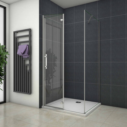 Sprchový kout s posuvnými dveřmi 70-100cm, boční stěna, 6mm NANO sklo, chrom, zalamovací dveře, bezpečnostní sklo, moderní design, leštěný hliník, nerez madlo, snadná údržba, sprchový box, koupelnový doplněk.
