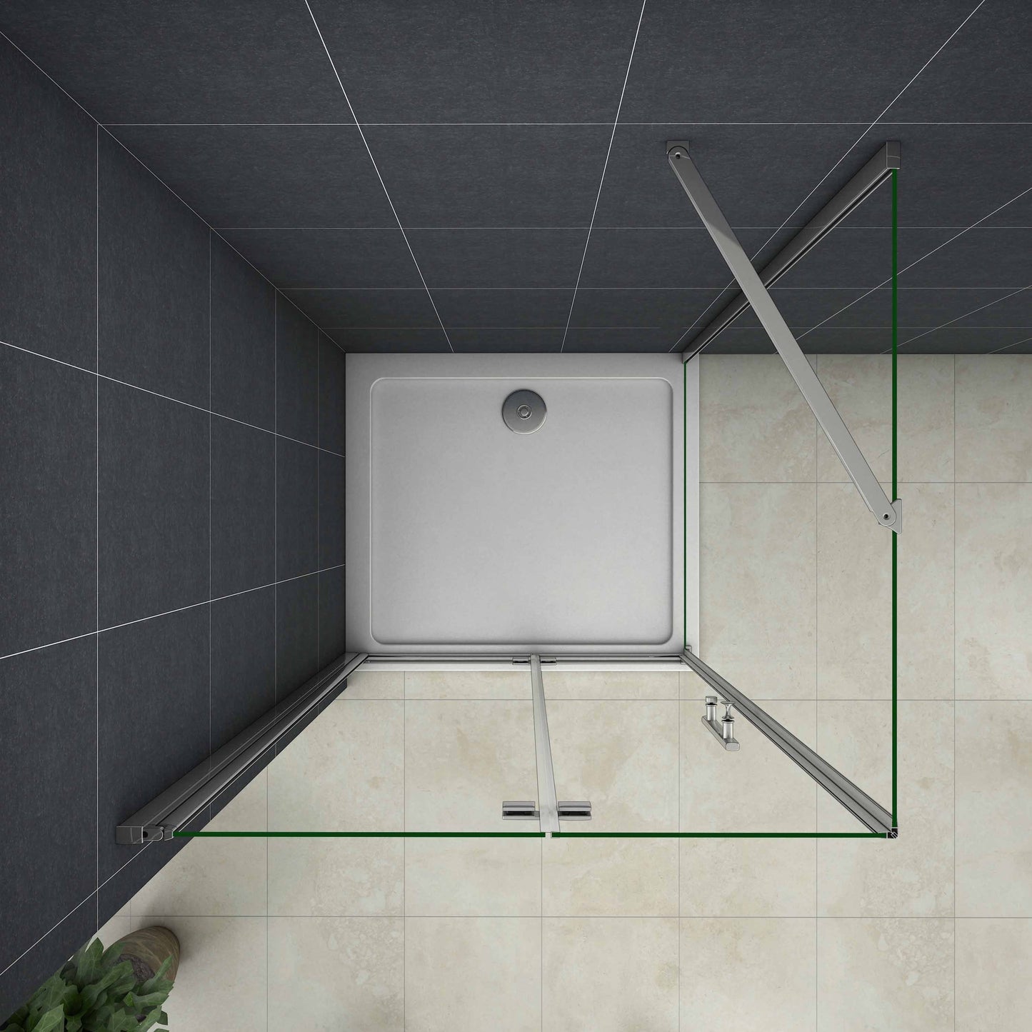 Sprchový kout s posuvnými dveřmi 70-100cm, boční stěna, 6mm NANO sklo, chrom, zalamovací dveře, bezpečnostní sklo, moderní design, leštěný hliník, nerez madlo, snadná údržba, sprchový box, koupelnový doplněk.