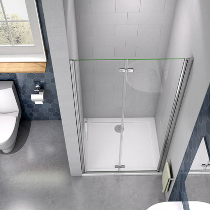 Zalamovací sprchové dveře s nano sklem EasyClean, šířka 70-120 cm, výška 185 cm. Bezpečnostní 6mm sklo, chromový hliníkový profil, nerezové madlo. Univerzální montáž (L/P) do sprchového koutu nebo niky.