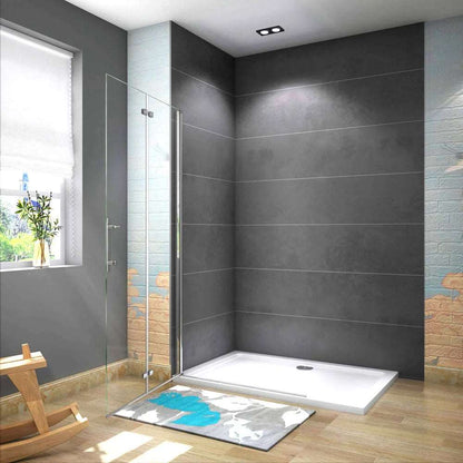 AICA Sprchový kout WALK IN HPK2E95 - moderní bezrámový sprchový box walk-in se sklápacími dveřmi z 6mm NANO skla. Chromový sprchový kout walk-in s nastavitelnou šířkou 66-116cm a výškou 195cm. Bezpečnostní skleněné dveře do sprchy s hliníkovým profilem a ergonomickým madlem. Walk-in sprchový prostor s lehkým čištěním pro moderní koupelny.