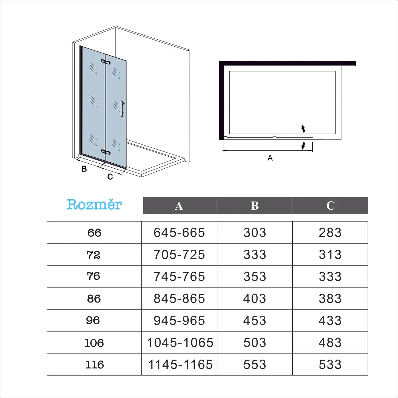 AICA Sprchový kout WALK IN HPK2E95 - moderní bezrámový sprchový box walk-in se sklápacími dveřmi z 6mm NANO skla. Chromový sprchový kout walk-in s nastavitelnou šířkou 66-116cm a výškou 195cm. Bezpečnostní skleněné dveře do sprchy s hliníkovým profilem a ergonomickým madlem. Walk-in sprchový prostor s lehkým čištěním pro moderní koupelny.