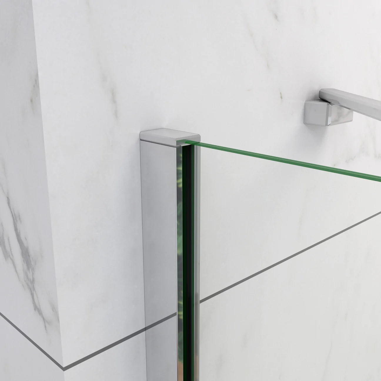 Čtvrtkruhový sprchový kout s NANO sklem EasyClean 80x80 a 90x90 cm – bezpečnostní 6mm ESG sklo, chromové madlo, hliníkové profily, rohová sprchová kabína, jednokřídlé dveře, moderní design do malé i velké koupelny