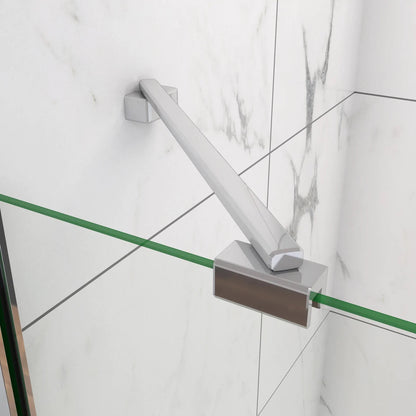 Čtvrtkruhový sprchový kout s NANO sklem EasyClean 80x80 a 90x90 cm – bezpečnostní 6mm ESG sklo, chromové madlo, hliníkové profily, rohová sprchová kabína, jednokřídlé dveře, moderní design do malé i velké koupelny