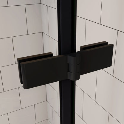 Čtvrtkruhový sprchový kout černé nano 6mm, moderní sprchová kabína s nano povrchem, černé sprchové dveře, hliníkový profil, nerez madlo, bezpečnostní sklo, rohový sprchový kout 80x80cm 90x90cm, luxusní sprchový box, odolný proti vodnímu kameni, snadná údržba, designová sprchová stěna